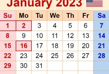 January 2023 Calendar USA
